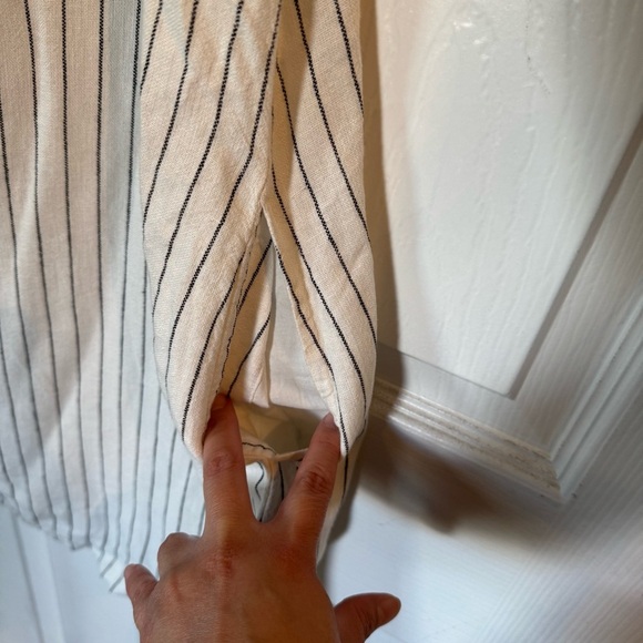NWT A New Day Linen Blend Striped Sleeveless Shift Dress Women’s Medium White - Picture 8 of 10